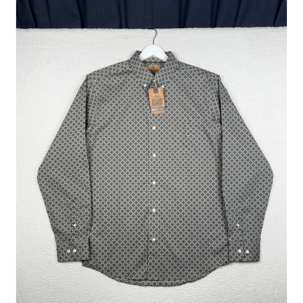 NEW - REDHEAD RANCH Button Up Shirt - Men's Medium - Rifle Falls - Gray Brown